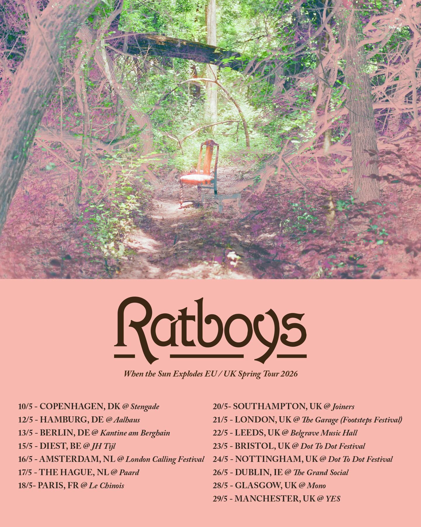 Ratboys When The Sun Explodes Tour Poster 2026