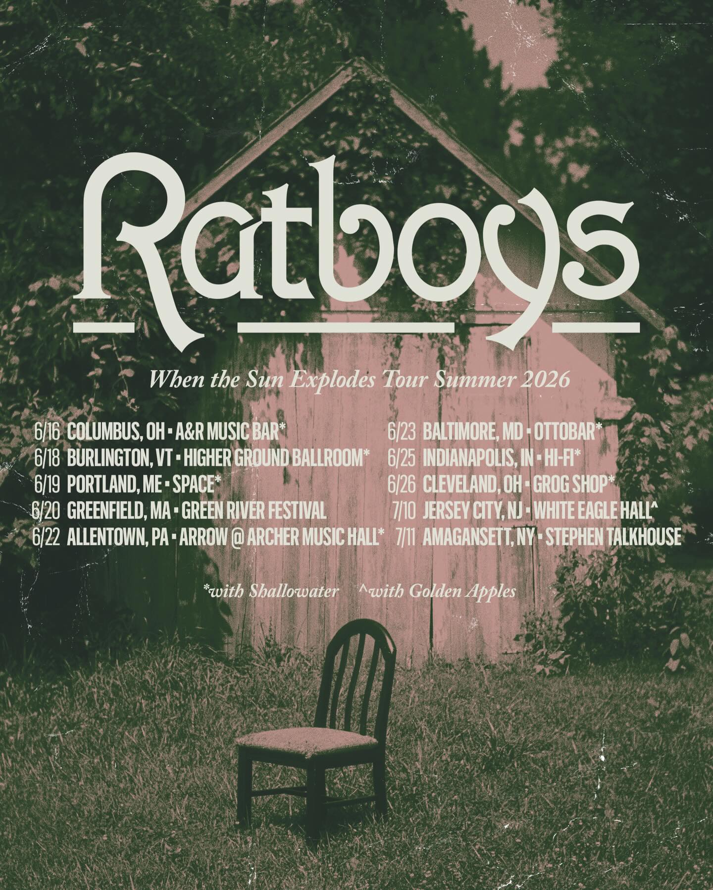 Ratboys When The Sun Explodes Tour Poster 2026